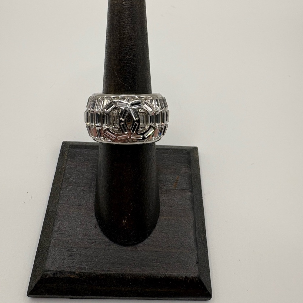 CHANEL Showstopper Crystal CC Ring
